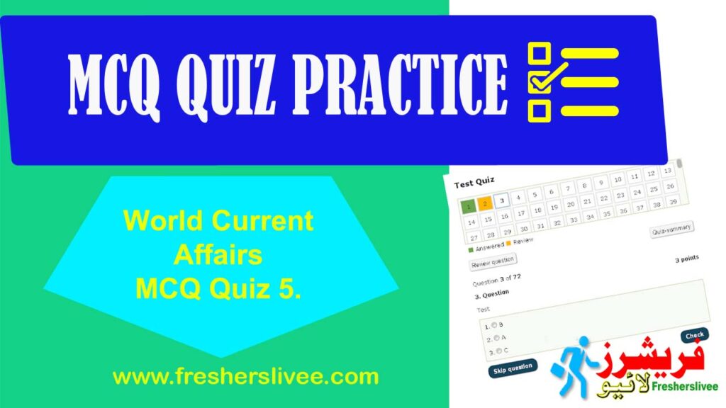 World Current Affairs MCQ Quiz