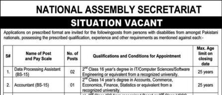 National Assembly Of Pakistan Jobs 2020