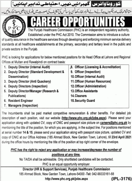 Punjab Health Department Jobs