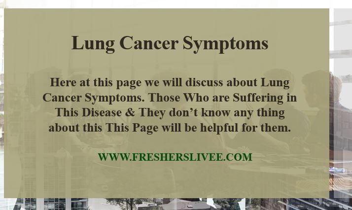 Lung Cancer Symptoms