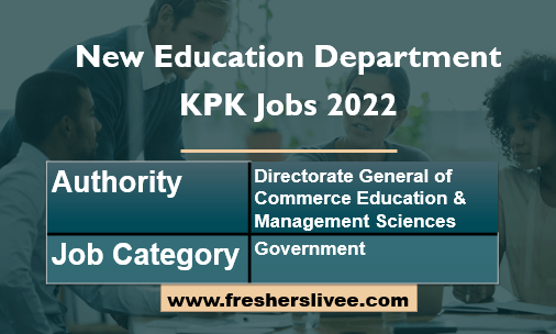 New Education Department KPK Jobs 2022