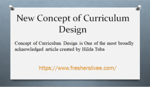 New Concept of Curriculum Design