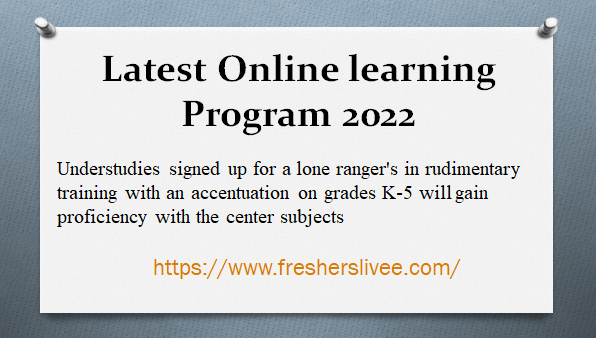 Latest Online learning Program 2022
