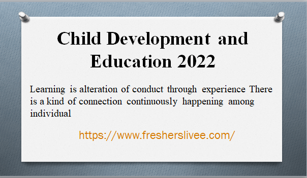 Child Development and Education 2022