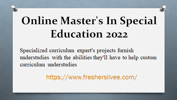 Online Master's In Special Education 2022