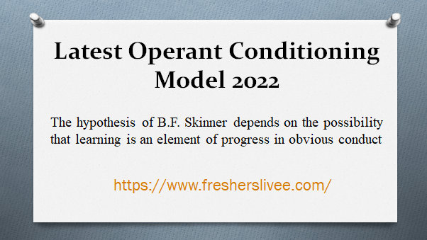 Latest Operant Conditioning Model 2022