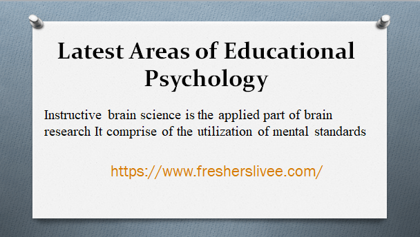 Latest Areas of Educational Psychology