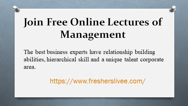Join Free Online Lectures of Management