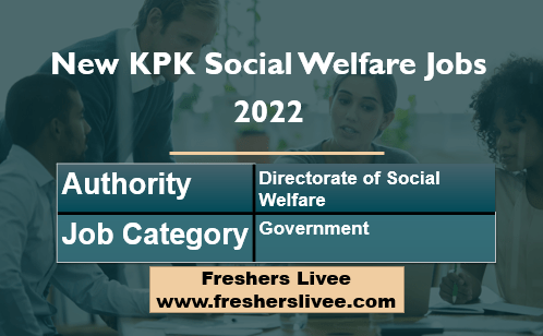 New KPK Social Welfare Jobs 2022