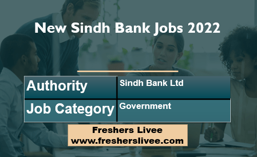 New Sindh Bank Jobs 2022
