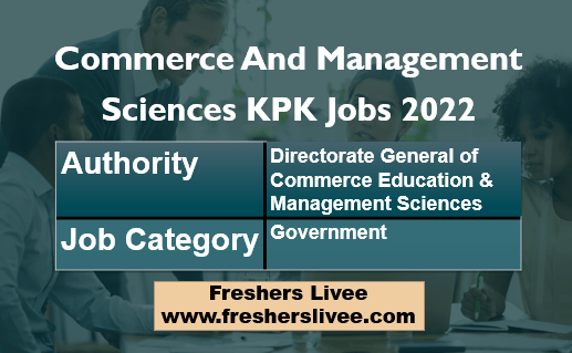 Commerce And Management Sciences KPK Jobs 2022