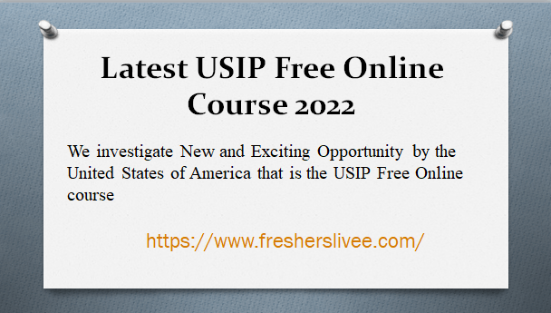 Latest USIP Free Online Course 2022