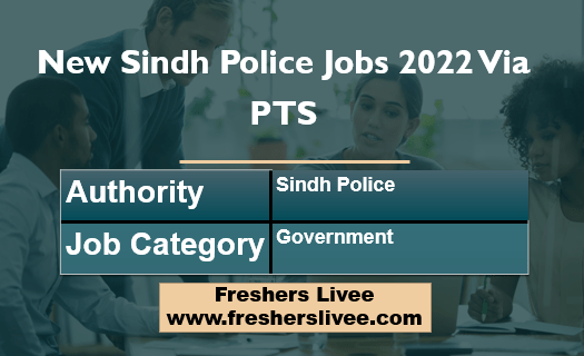 New Sindh Police Jobs 2022 Via PTS