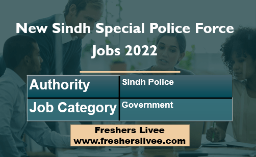New Sindh Special Police Force Jobs 2022