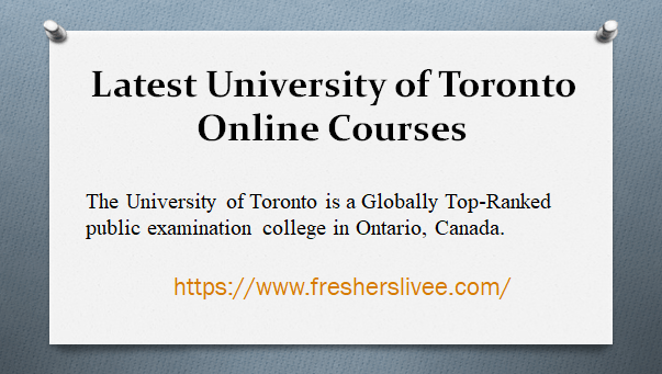 Latest University of Toronto Online Courses