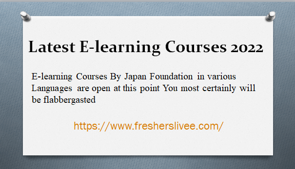 Latest E-learning Courses 2022
