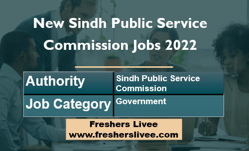 New Sindh Public Service Commission Jobs 2022