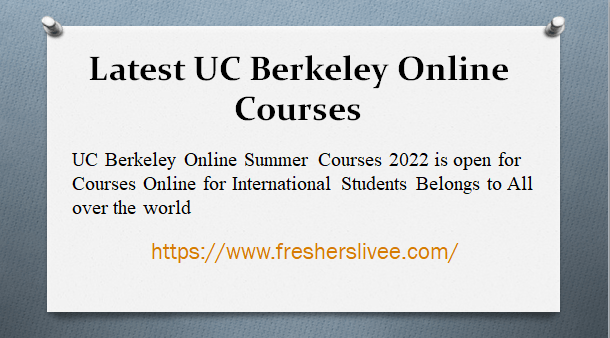 Latest UC Berkeley Online Courses