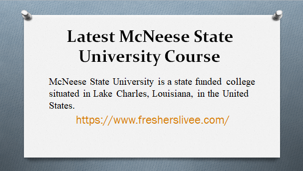 Latest McNeese State University Course
