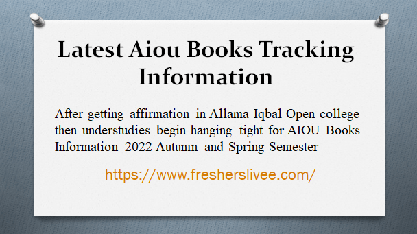Latest Aiou Books Tracking Information