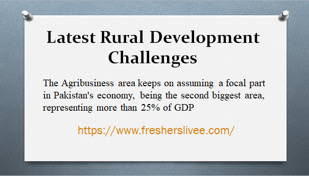 Latest Rural Development Challenges