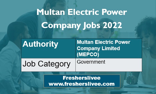 Multan Electric Power Company Jobs 2022