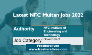 Latest NFC Multan Jobs 2022