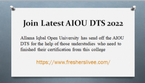 Join Latest AIOU DTS 2022