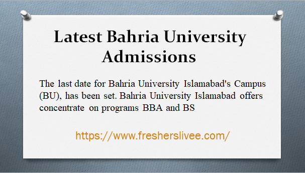 Latest Bahria University Admissions
