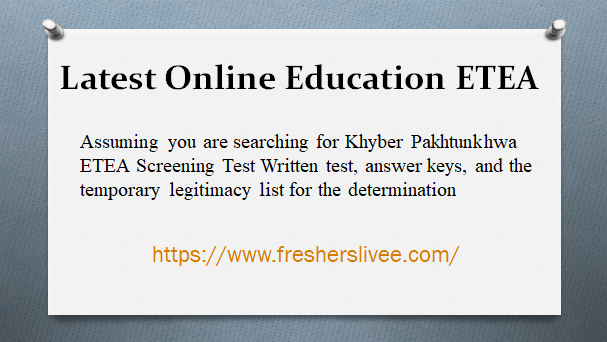 Latest Online Education ETEA