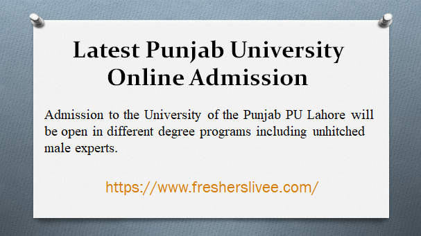 Latest Punjab University Online Admission