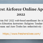 Latest Airforce Online Apply 2022