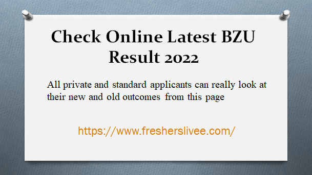 Check Online Latest BZU Result 2022