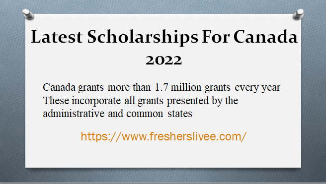 Latest Scholarships For Canada 2022