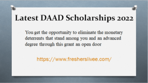 Latest DAAD Scholarships 2022