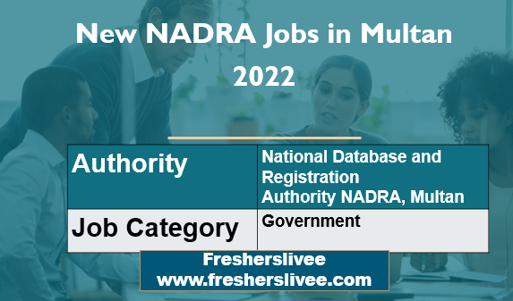 New NADRA Jobs in Multan 2022