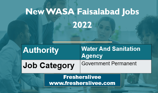 New WASA Faisalabad Jobs 2022