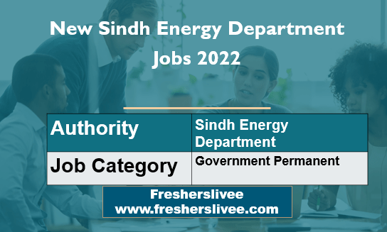 New Sindh Energy Department Jobs 2022