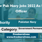 New Pak Navy Jobs 2022 As SSC Officer
