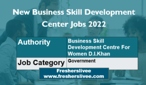 New Business Skill Development Center Jobs 2022