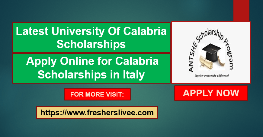 Latest University Of Calabria Scholarships