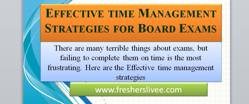 Effective time Management Strategies for Board Exams