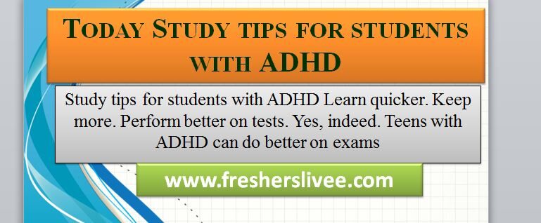 Study tips for students with ADHD