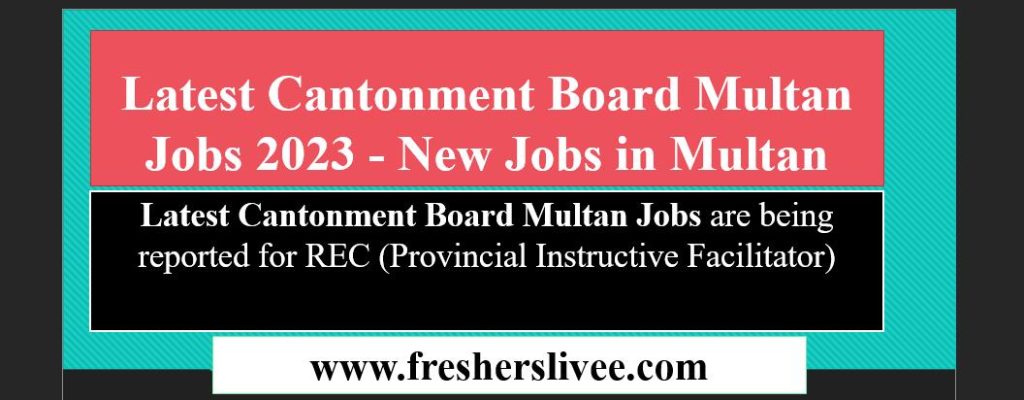 Latest Cantonment Board Multan Jobs