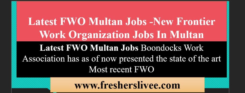 Latest FWO Multan Jobs