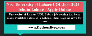 New University of Lahore UOL Jobs